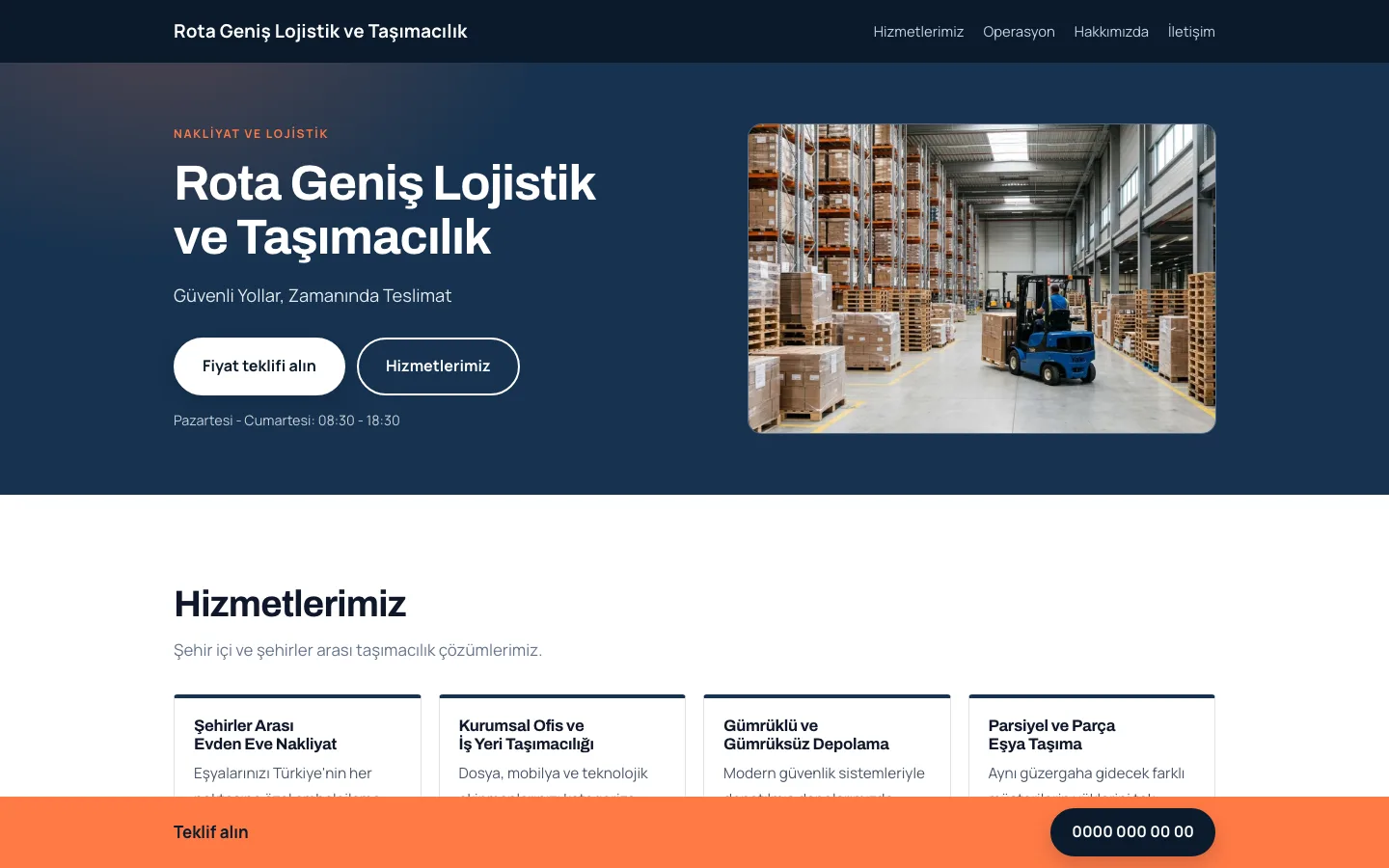 Nakliyat Lojistik tasarımının önizlemesi