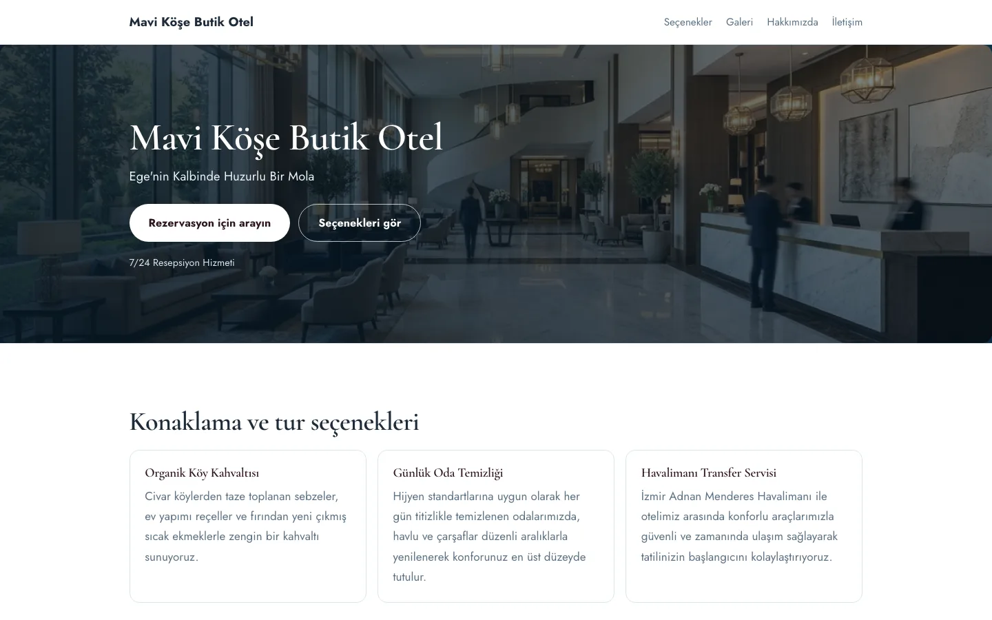 Turizm Otel tasarımının önizleme görseli