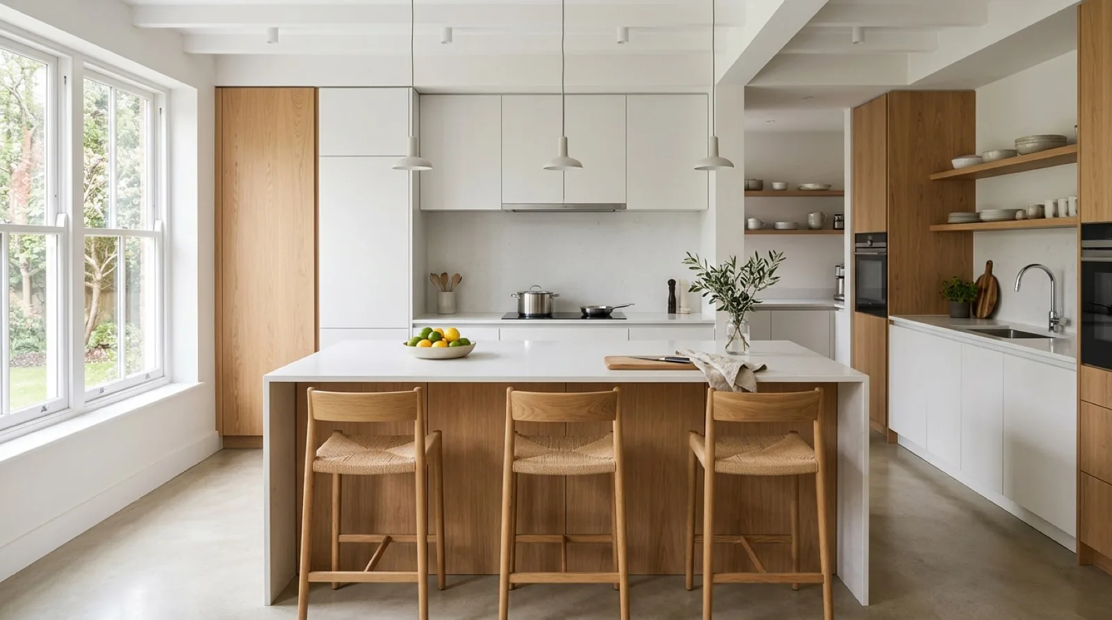 Ankastre donanımlı modern mutfak