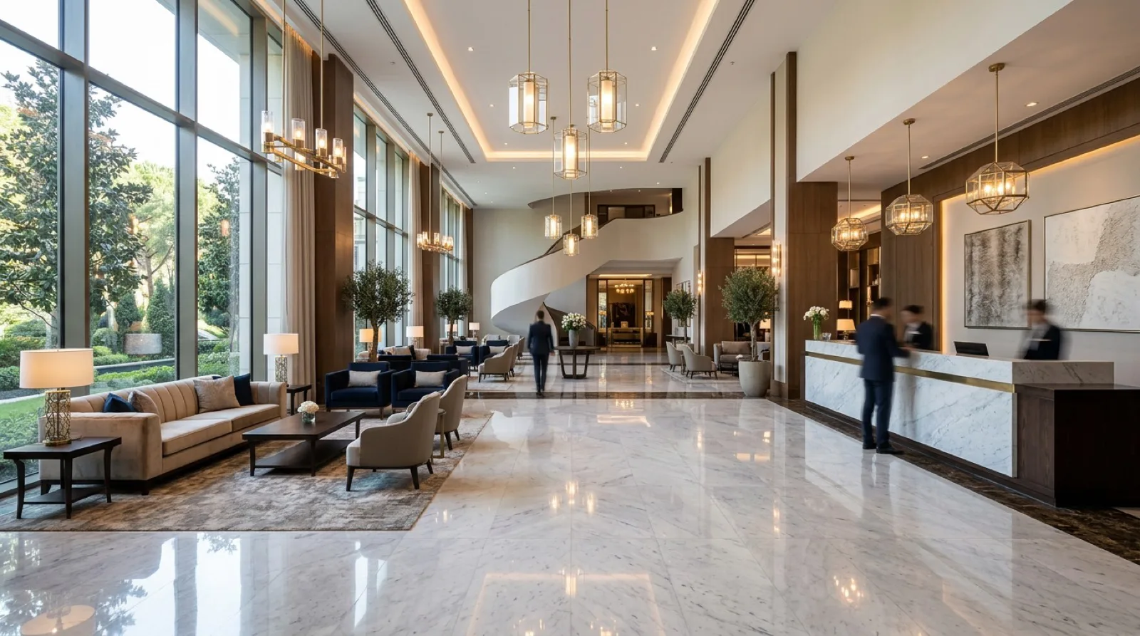 Mavi Köşe Butik Otel otelinin ferah giriş lobisi